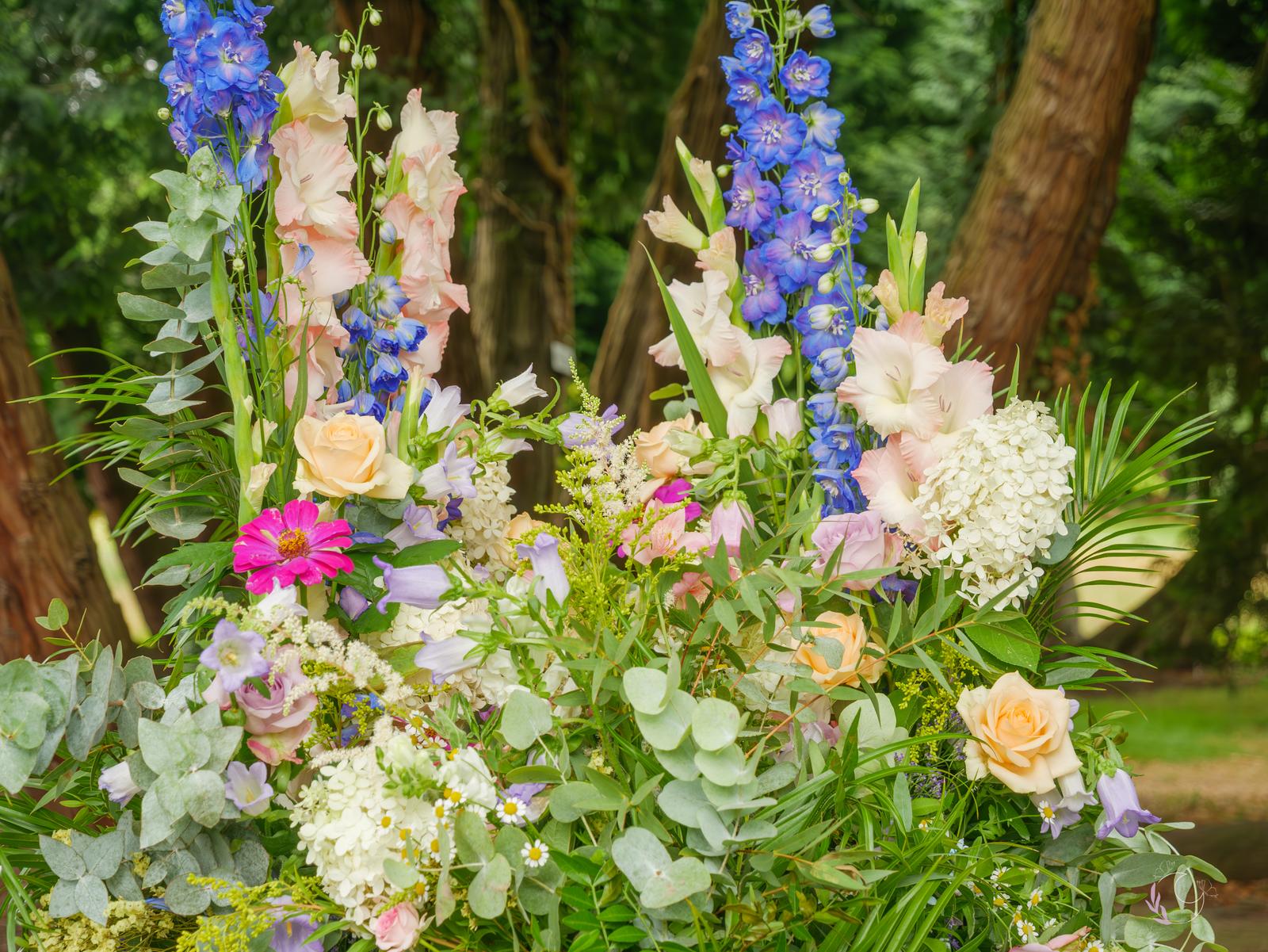Détail floral, bouquet de mariée